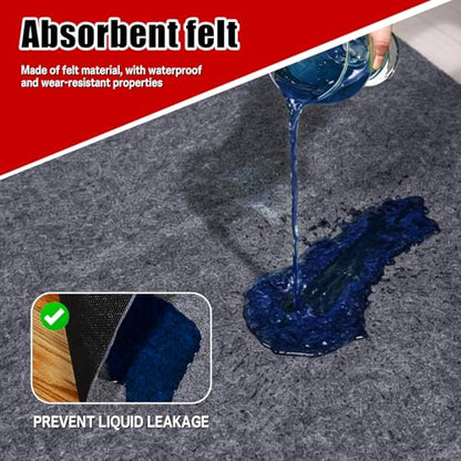 Garage Floor Mat 6x8 FT Waterproof Oil Spill Mat Non-Slip Backing Paking Mat for Under Car Washable Heavy Duty Floor Protector for Garage, Driveway - size: 6‘ x 8'
