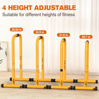 RELIFE REBUILD YOUR LIFE Dip Bar for Home Gym Training 400LBS Parallel Bars - color: Yellow