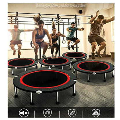 Trampoline 48in Foldable Mini Trampoline, Stable and Quiet Sports Bounce Bed, Very Suitable for Adult and Children Body Fitness Training Exercise, Safe Load 300kg