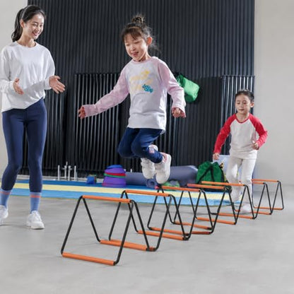 4m Folding Agility Ladder, Steel Wire Soccer Training Equipment for Speed, Athletes & ES, with Storage Bag