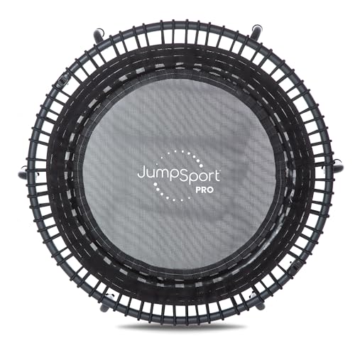 JumpSport 44" PRO Fitness Trampoline Model 530, Professional Rebounder, Adjustable Bounce, Elastic Cord System, 3-Piece Frame, Large Jump Surface, Low-Impact Cardio & Strength Training, 325lb Capacity