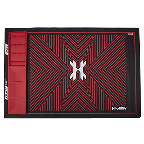 HK Army MAGMAT Magnetic Paintball Tech Mat - color: Black/Red