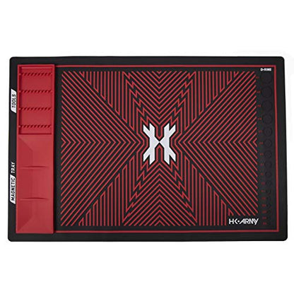 HK Army MAGMAT Magnetic Paintball Tech Mat - color: Black/Red
