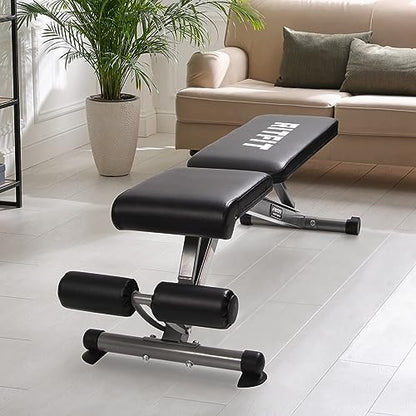 RitFit Adjustable/Foldable Utility Weight Bench for Home Gym - color: Sliver