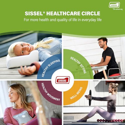 SISSEL SITFIT 14in Red | Active Sitting & Training | Strengthens Back & Pelvic Floor Muscles | Versatile Use: Legs & Veins | Adjustable Pressure | Includes Exercise Poster - color: Black