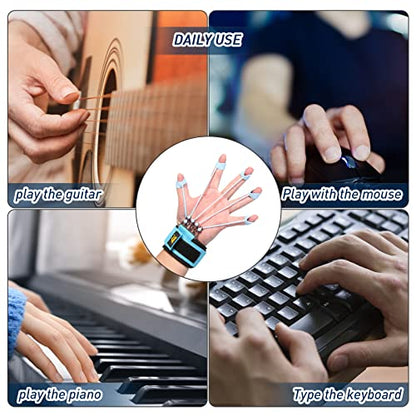 Finger Strengthener, Grip Strength Trainer, Gripster Finger Exerciser, Hand Grip Strengthener for Finger Strength & Therapy, 3 Resistance Levels (Grey 20LB, Blue 40LB, Black 60LB)