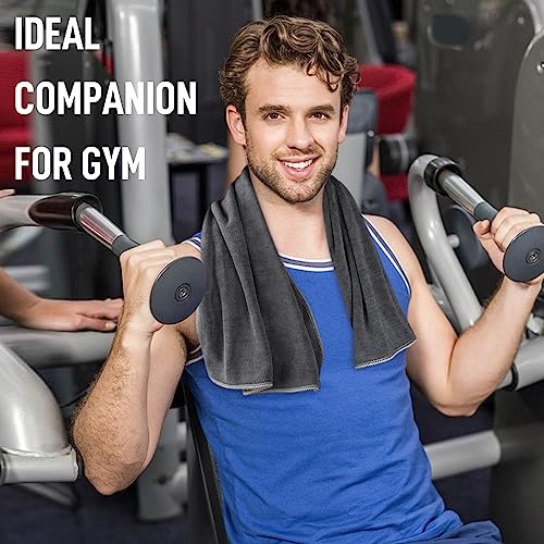 Microfiber Gym Towels Super Absorbent Compact Travel Workout Towel Quick Dry Camping Sweat Towel for Sports Beach Swimming Backpacking Hiking and Yoga Men Women 16 Inch X 32 Inch