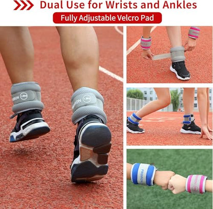 PROIRON Ankle Weights for Women, Leg Weights for Men, Ankle and Wrist Weights 2/4/6/8LBS，Reflective Arm Weights for Jogging，Gymnastics，Aerobics