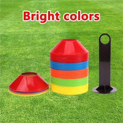 40pcs Mini Round Soccer Training Discs Soft Durable Agility Markers for Drills and Practice Small Cones - color: 12.5cm red