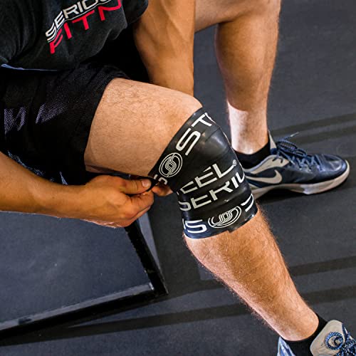 Serious Steel Mobility & Recovery (Floss) Bands |Compression Band | Tack & Flossing Band (7' L x 2" W) - color: Pair - Black