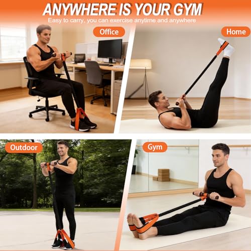 2026 Upgrade Pedal Resistance Bands with Handle - Multifunction Thickened Latex Tubes Foot Pedal Resistance Band - Fashion Puller Sit Up Equipment for Men Women for Full Body Exercise - 75LBS