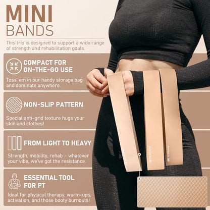 PhysKcal Pilates Kit, 15-Inch Pilates Ring with 1x Core Ball, 3X Resistant Loops and 2X Flex Bands, Home Pilates Equipment Set and Mat Pilates Essential Kit - color: Nude