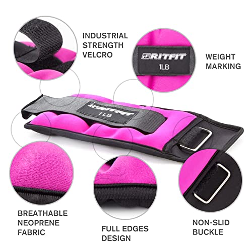 RitFit Adjustable Ankle Weights for Women & Men