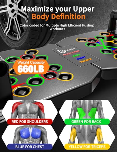 Push Up Board, Pilates Bar & Fitness Accessories, 25 in 1 Foldable Push up Bar for Home Gym, Workout Exercise Professional Push Up Strength Training Equipment for Man and Women