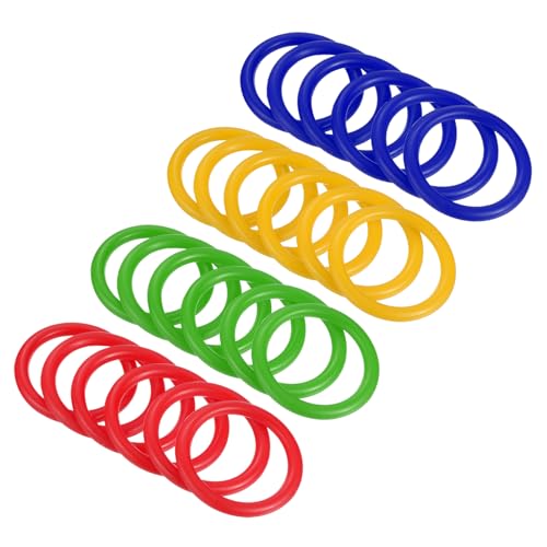 PATIKIL Carnival Ring-Toss Rings Set Plastic Hoops for Outdoor Party Favor Game Booth