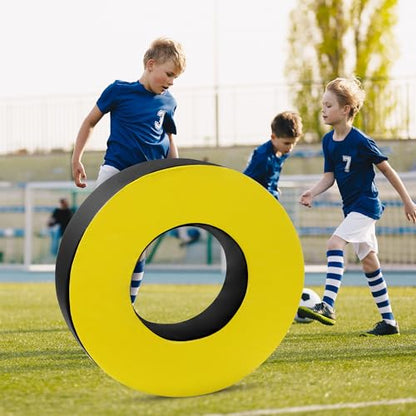 Football Tackle Wheel, Football Tackle Ring for Youth,Football Training Equipment Football Tackle Dummies High Elastic Foam and Waterproof PU Leather for Football Practice - size: D28x8"