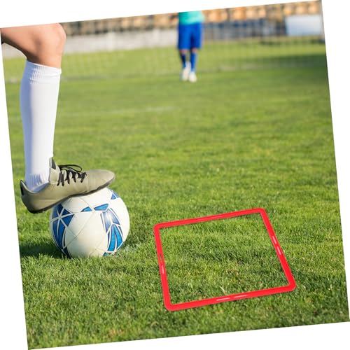 6pcs Portable Football Training Agility Rings Multi Function Speed Exercise Equipment for Soccer Training Lawn Drills and Player Flexibility