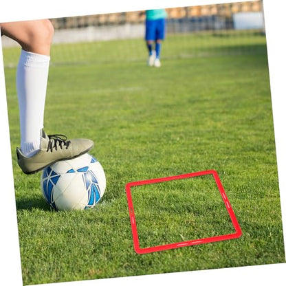 6pcs Portable Football Training Agility Rings Multi Function Speed Exercise Equipment for Soccer Training Lawn Drills and Player Flexibility