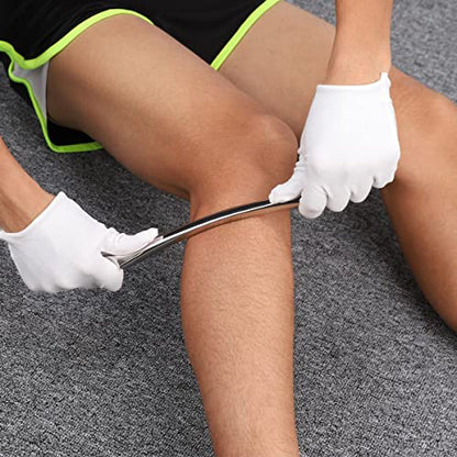 Gua Sha Scraping Massage Tool, Long Bar for Large Muscles, Great Soft Tissue Mobilization, 13.5 inch Long (C) - style: Slim Style