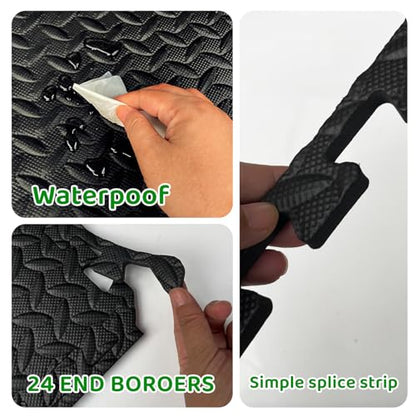 3x6 Feet Interlocking Foam Floor Mats (18-Pack) - 0.4"（10mm Thick Gym Mats for Home Workouts, Exercise & Play - Puzzle Tiles for Home Gym, Yoga, Kids Area.