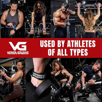Versa Gripps® Classic Wrist Straps, Train Better, Choose Size and Color - color: Pink Label, size: Small: 6 to 7 inch wrist