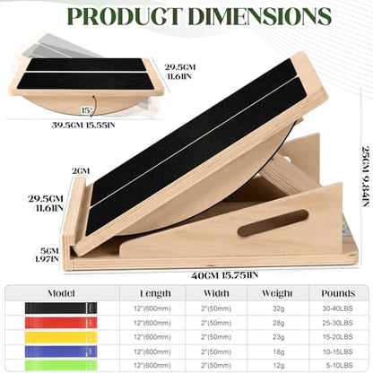 Slant Board 2-in-1 Calf Stretcher for Squats, Balance Board 500 LB