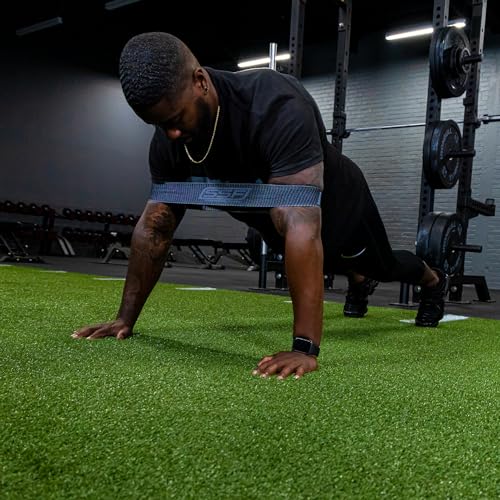 Serious Steel Fitness Fabric Mini Loop Non-Slip Resistance Band Set | Warm-Up, Physical Therapy, Glute Training, Speed and Agility Exercise Bands - color: Level 5 - X-Heavy (Black)
