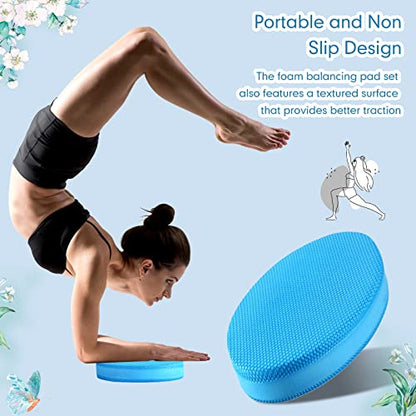 3 Pcs Foam Pad Balance Mat Pad Soft Yoga Stability Trainer mat for Physical Therapy Rehabilitation Core Strength Training Device for Women Men