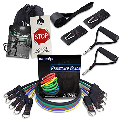 TheFitLife Resistance Bands Set with Handles, Door Anchor and Ankle Straps