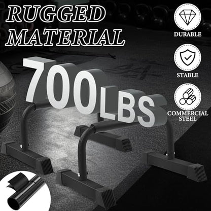 Push Up Bar, 700 LBS Potable Dip Bar with EVA Handle for Home GYM Gymnastics Calisthenics Equipment Apartment Courtyard Balcony Exercise Fitness Upper Body Arm Back Man Woman Kid