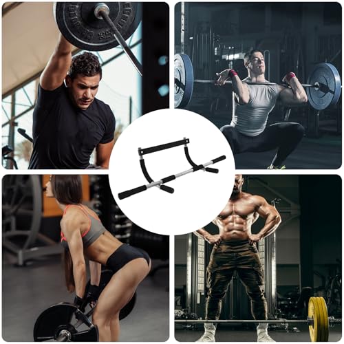 Pull Up Trainer Bar – Door Frame Pullup Bar, Indoor Body Workout Equipment | Hangable Fitness Bar with No Screws, Strength Training Tool for Home Gym, Upper Body Exercise Door Mount Bar