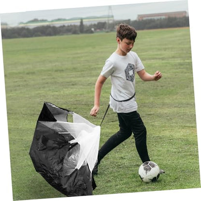 VANZACK Running Training Parachute Speed Resistance Parachute for Athletes Portable Adjustable Black