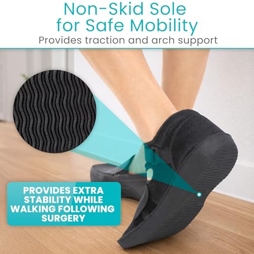 Vive Post Op Shoe - Lightweight Medical Walking Boot with Adjustable Strap - Orthopedic Recovery Cast Shoe for Post Surgery, Fractured Foot, Injured Toes, Stress Fracture, Sprains - Left or Right Foot - size: Large