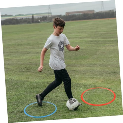 Gatuida Soccer Training Rings Set 6 Pieces 3 Colors Agile Training Hoop Ring for Boys and Girls Safe Abs for Footwork Drills Random