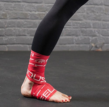 Serious Steel Mobility & Recovery (Floss) Bands |Compression Band | Tack & Flossing Band (7' L x 2" W) - color: Pair - Red