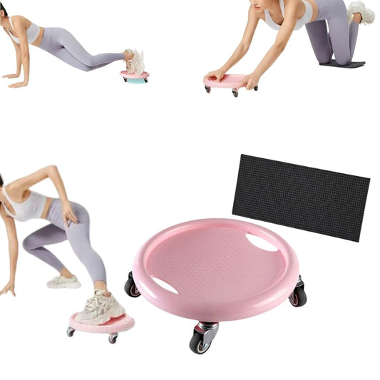 Ab Roller Wheel, Women's Multifunctional Abdominal Wheel Board with Mat,360° Rotating,for Home Gym, Full Body Fat Burning & Abdominal Training - Portable Fitness for Women
