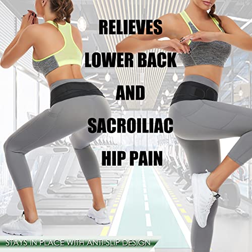 Sacroiliac SI Hip Belt for Women Men SI Joint Hip Belt - Lower Back Support Brace - Pelvic Support - Adjustable Sciatica Pelvis Lumbar Pain Relief Trochanter Brace,REGULAR (Size 30"-45") - size: REGULAR (Hip Size 30-45 inch)'