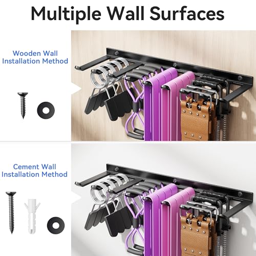 Wall Mounted Home Gym Equipment Storage Rack, Cable Attachments, Lifting Belts, Jump Ropes and Chains - size: Medium