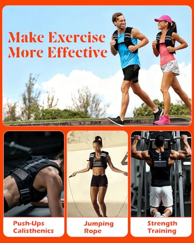 Weighted Vest for Women Men Kids 12lb Body Weight Vests with Reflective Stripe and Adjustable Buckle for Running, Strength Training, Jogging, Walking，Training Workout