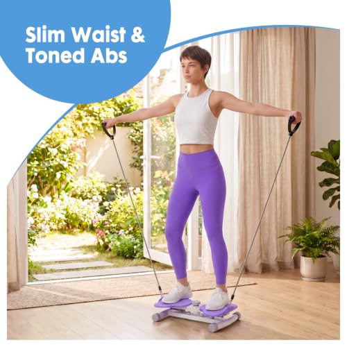 DUMOS Waist Twister Machine Exercise, Ab Twister Board, 300 lbs Capacity, Noiseless Fitness Tool for Core & Belly Fat Workout, Anti-Slip Home Gym Equipment