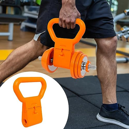 Fancyes Adjustable Kettlebell Grip, Converts Standard Dumbbells Up to 50 lbs, Portable PP Handle for Home Gym and Travel Strength Training