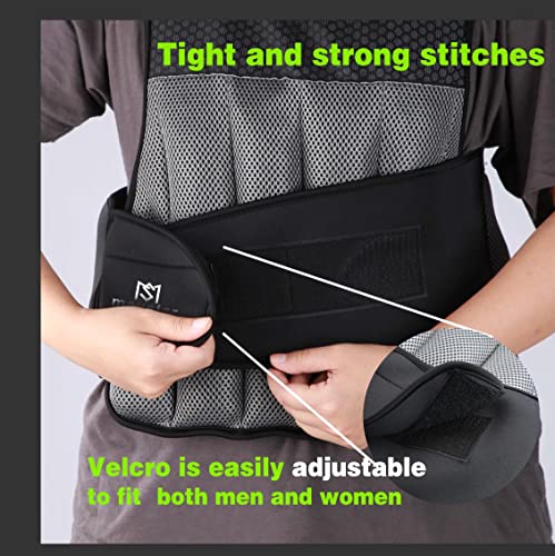 Adjustable Weighted Vest Women Men with Reflective Design 10lbs,20lbs Workout Vest for Strength Training, Walking, Jogging, Weightlifting, Running Men Women - size: 10lbs