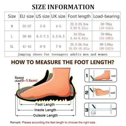 Unisex Kangaroo Bounce Shoes - Jump Training Shoes with Adjustable Straps for Women Indoor Outdoor Cardio Exercise - size: L/38-40