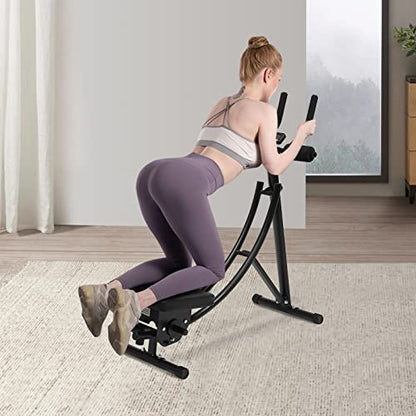 Ab Exercise Machine,Black Ultimate Core Workout with3 Level Adjust Slope & LED Display,Abdominal Fitness Equipment for All Training Levels,Ab Machine for Men,Women,Teens,Capacity:330Lbs