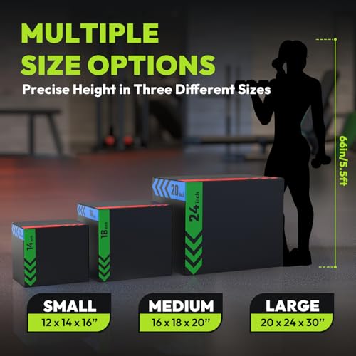 HANDBODE 3-in-1 Plyometric Box, Jump Training Equipment - style: 29 lb (16 x 18 x 20 inch)