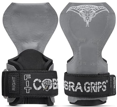 Cobra Grips Weight Lifting Gloves with Adjustable Neoprene Padded Wrist Wraps - Heavy Duty Alternative to Power Lifting Hooks for Deadlifts