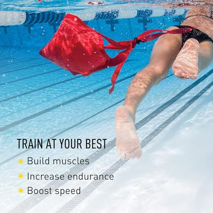 FINIS Swim Parachute for Resistance Training - Builds Strength & Endurance - Adjustable Belt