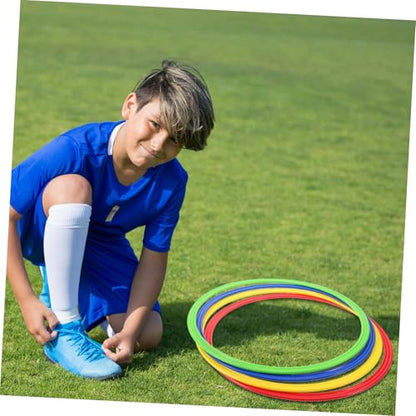 BESPORTBLE 4pcs Plastic Agility Rings for Soccer Training Football Equipment Speed Hoops for Agility Drills Sensory Training Ring for Athletes