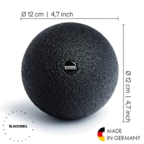 Blackroll - Trigger Point Ball 12, for Exercise and Muscle Recovery, Deep Tissue Massager for Myofascial Release in The Shoulders, Neck, and Back, 12cm (4.7"), Black - size: 4.7"