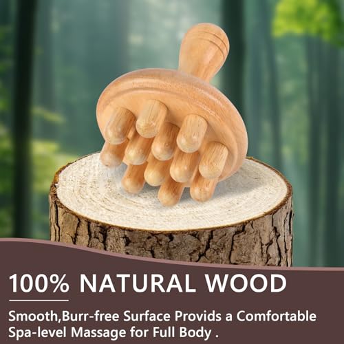 Wood Therapy Massage Tools, Anti Cellulite Massager Body Scraping Lymphatic Drainage Massager,Trigger Point Wood Therapy Gua Sha Tool for Body Sculpting,Back, Legs, Full Body Use - style: Wooden Massager